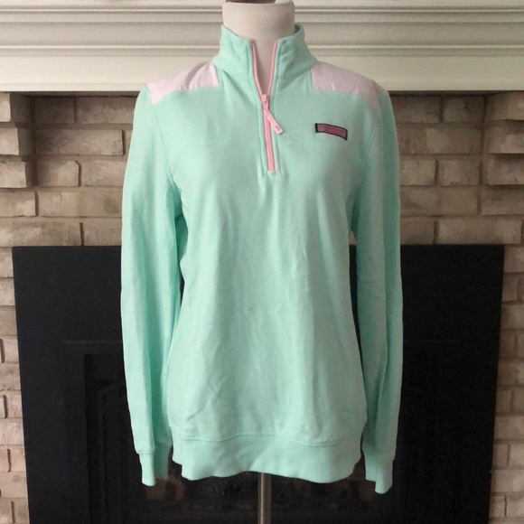 Vineyard Vines Martha’s Vineyard Pink Green Pullover Sweatshirt size Small - Picture 1 of 12